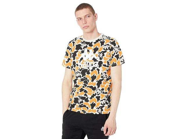 Kappa Authentic Pyllo (Black Smoke/Grey Vapor/Orange Light/Bright White) Men's Clothing Product Image