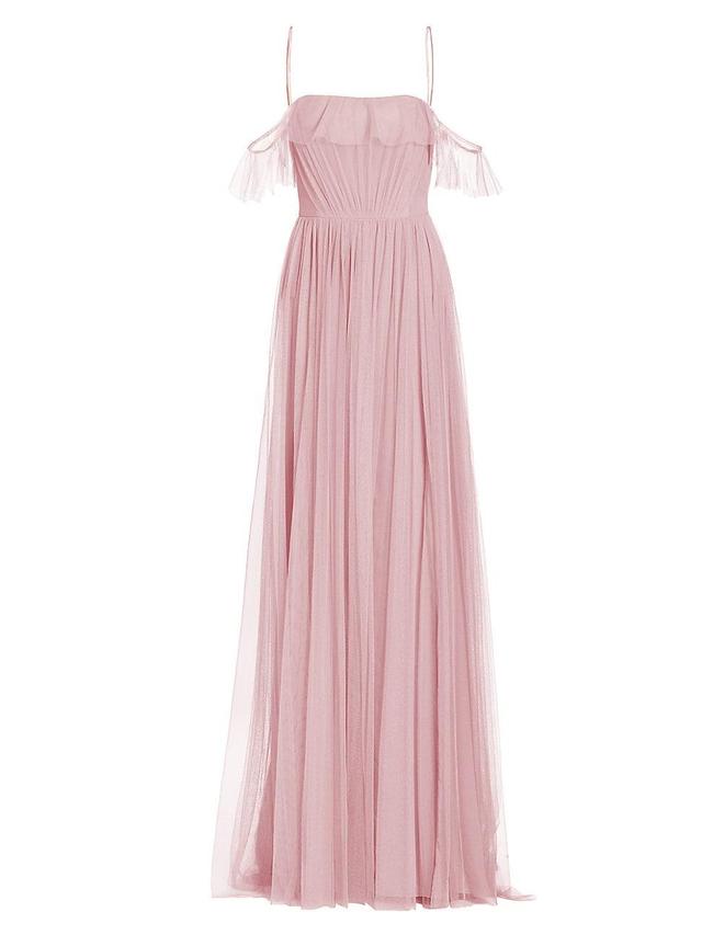 Womens Miriam Pleated Tulle Gown Product Image