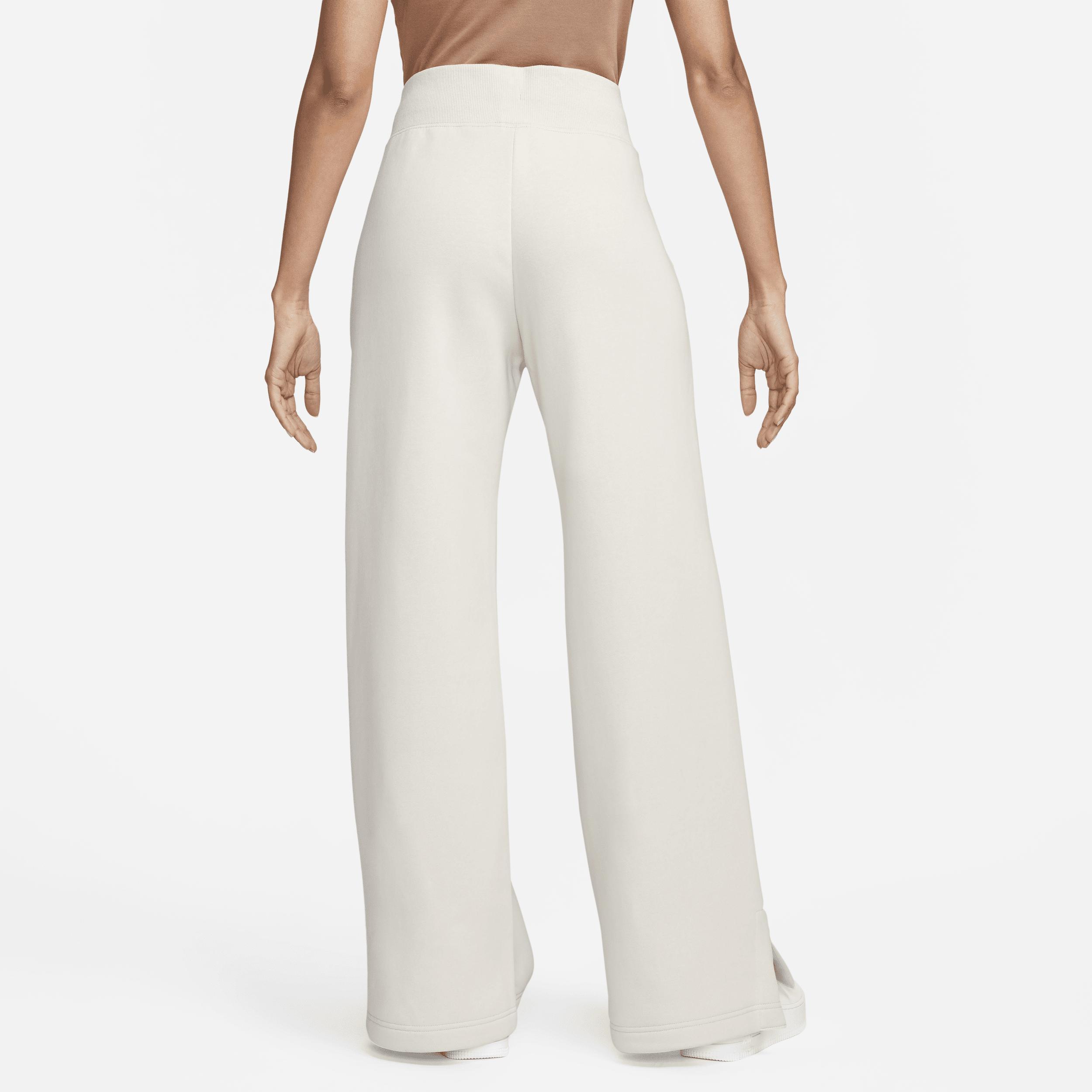 Nike Womens Nike Phoenix High Rise Wide Pants - Womens Cream/White Product Image