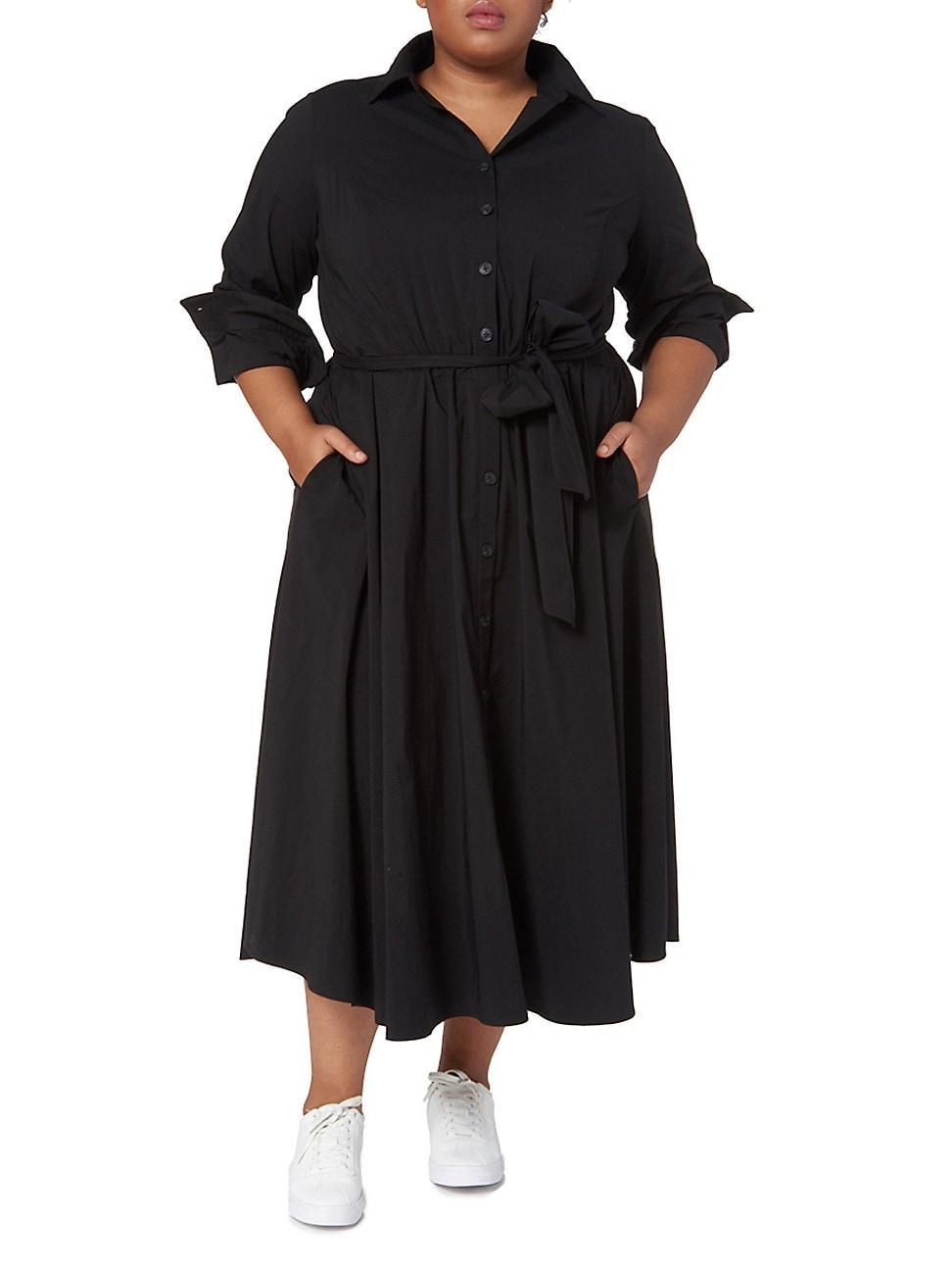 Womens Poplin Shirtdress Product Image