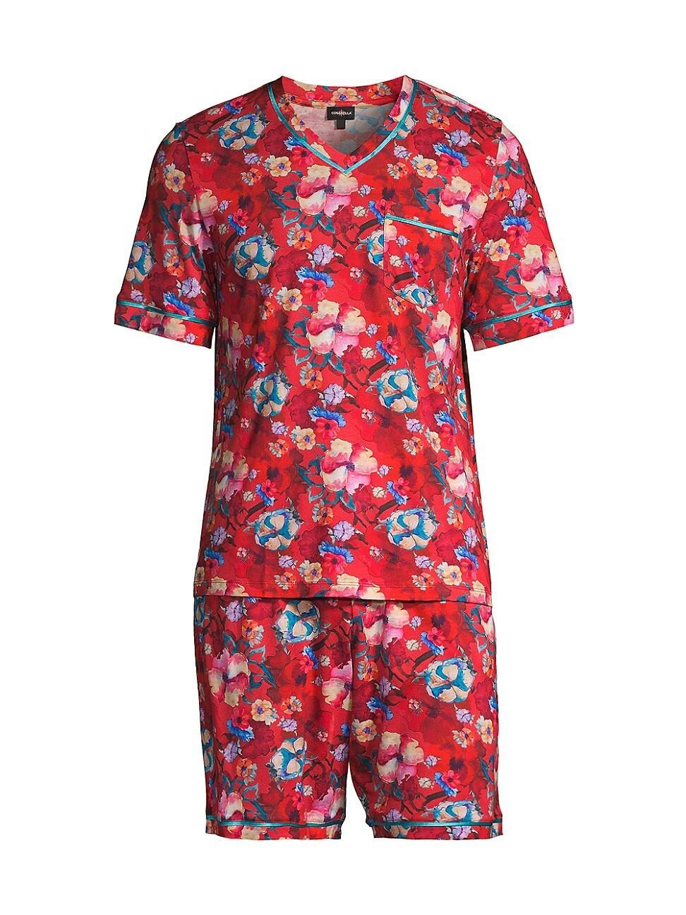 Mens Bella Rose Cotton-Blend Pajamas Product Image