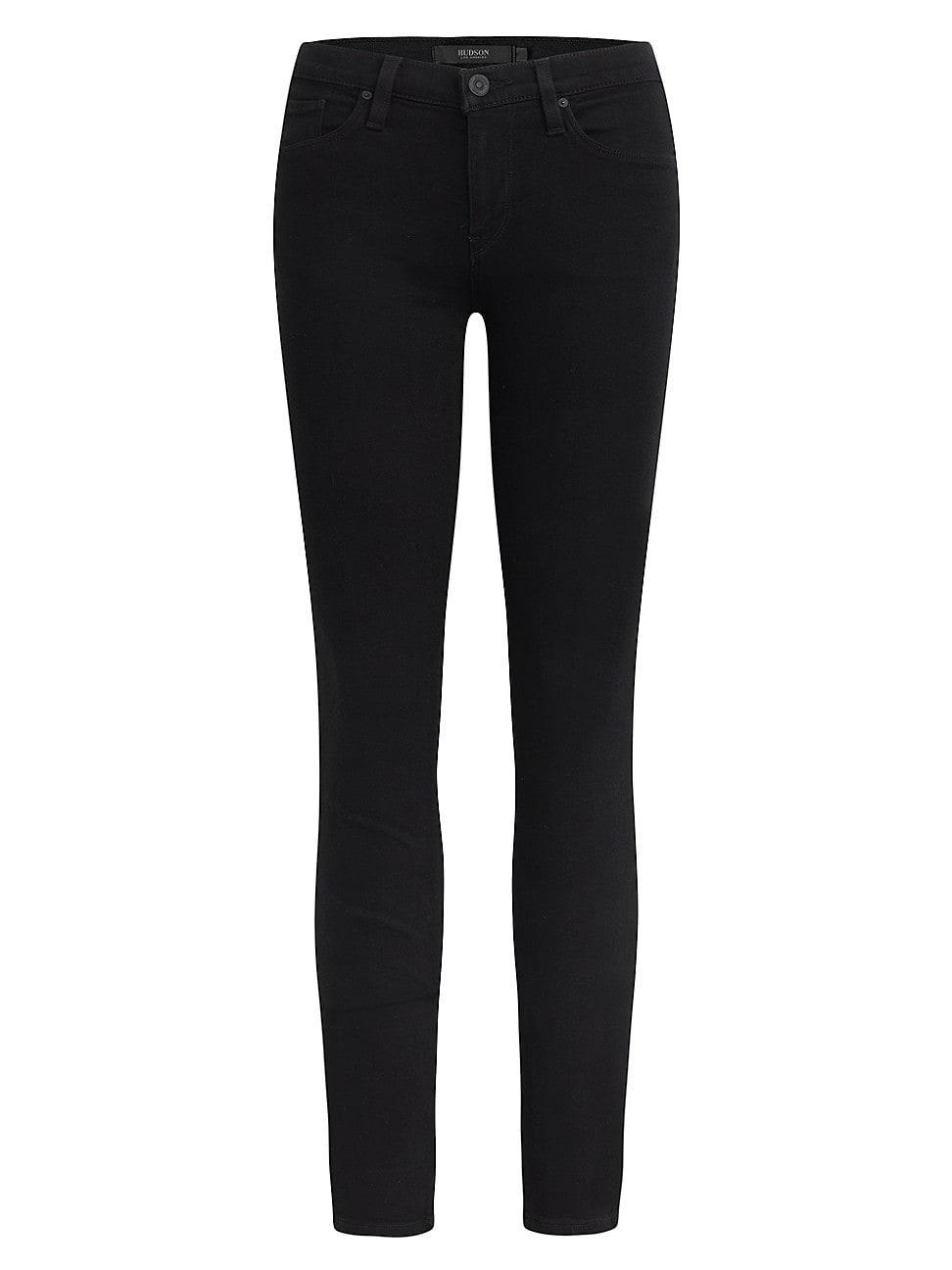 Hudson Jeans Nico Mid-Rise Straight in Black (Black) Women's Jeans Product Image