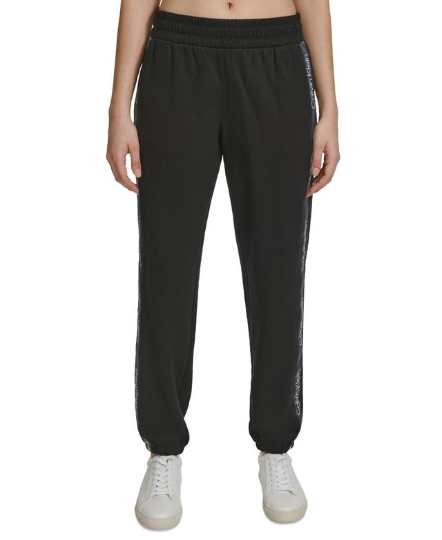 Calvin Klein Performance Womens Eco Fleece Logo Stripe Joggers Product Image