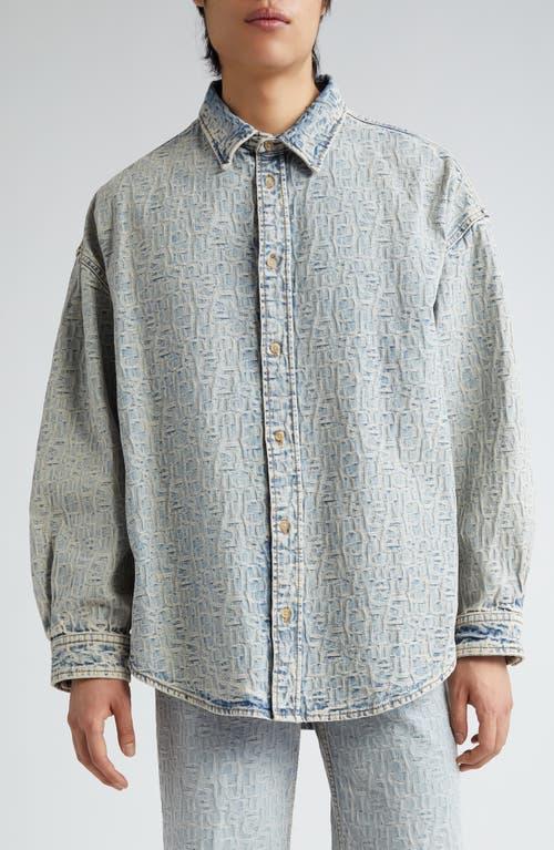 ACNE STUDIOS Monogram Cotton Shirt In White Product Image