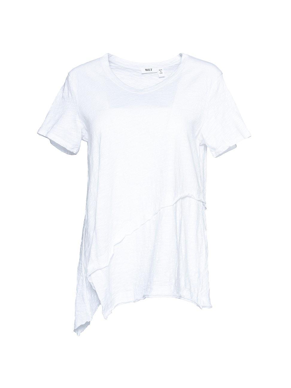 Womens Short Sleeve Easy Crossover Hem Tee Product Image