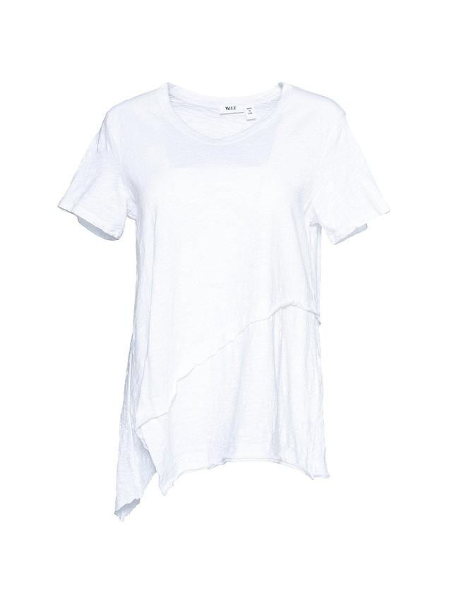 Womens Short Sleeve Easy Crossover Hem Tee Product Image