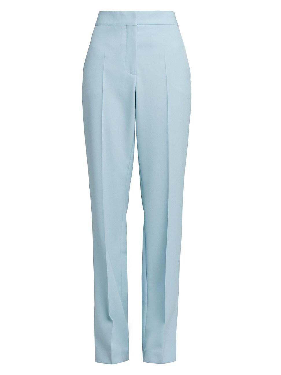 Womens Wool Straight-Leg Pants Product Image