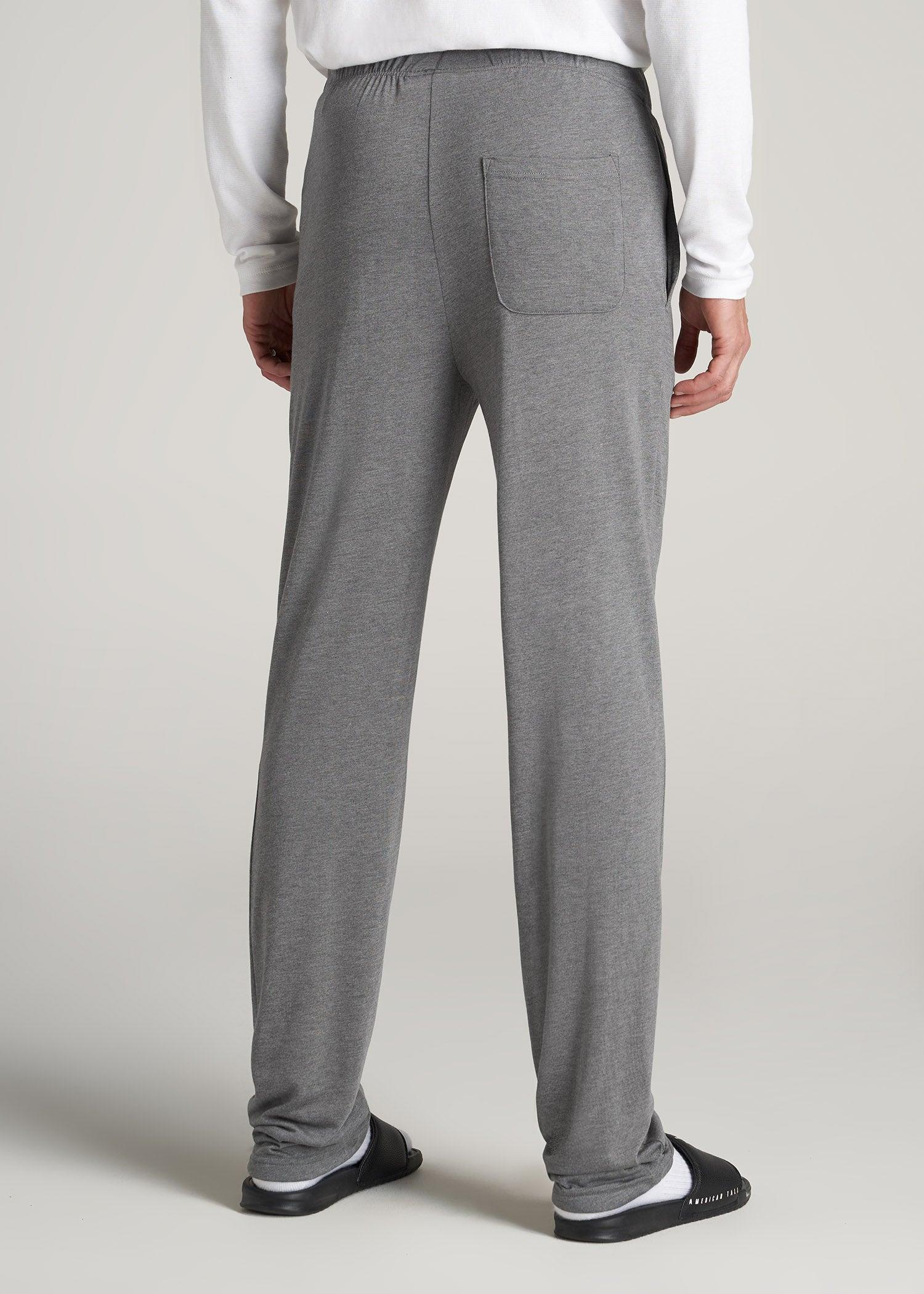 Lounge Pajama Pants for Tall Men in Charcoal Mix Product Image