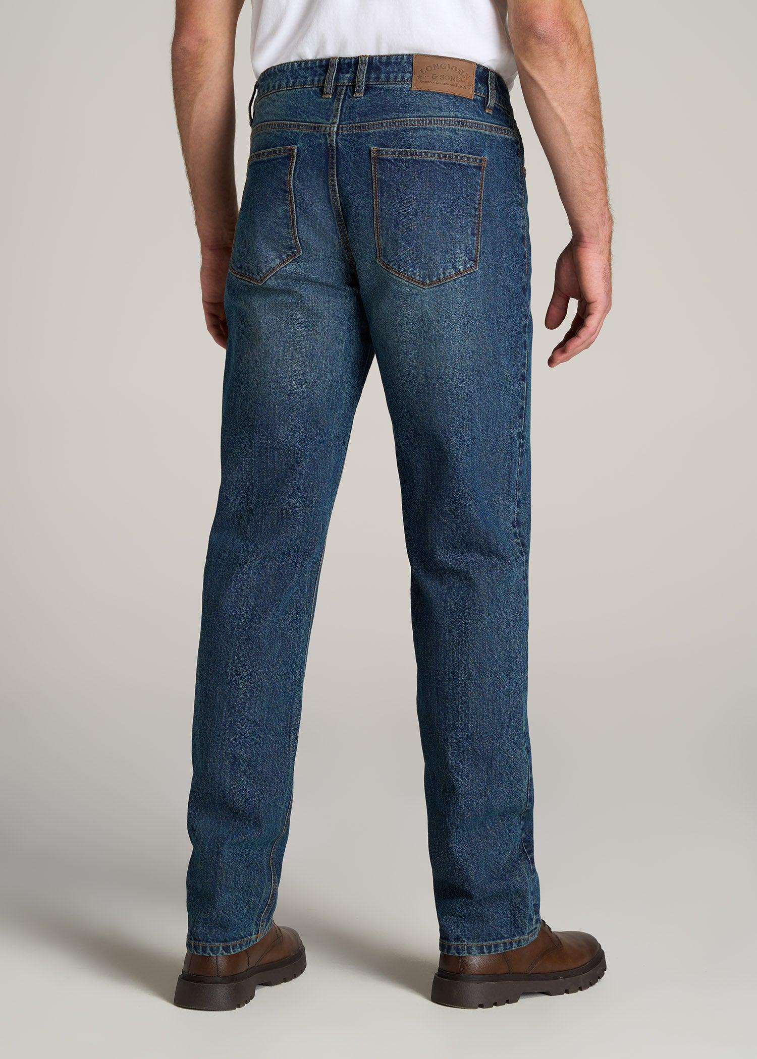 LJ&S STRAIGHT LEG Jeans for Tall Men in Machine Blue Product Image