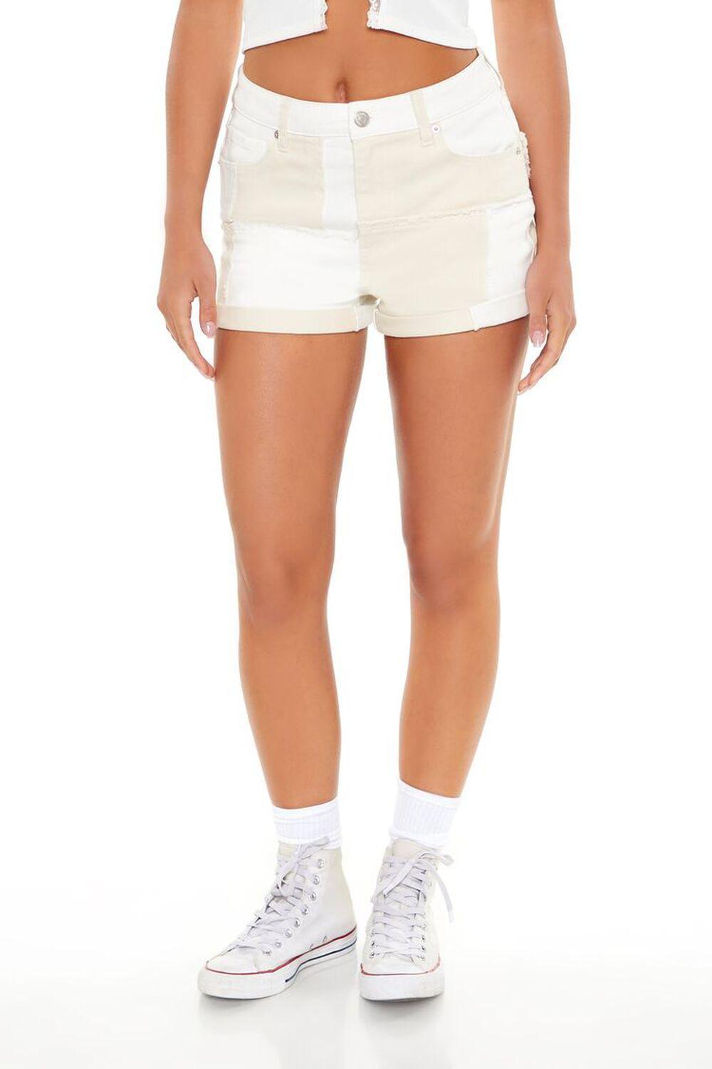 Reworked Colorblock Denim Shorts | Forever 21 Product Image