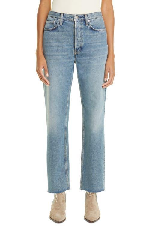 Womens Classic Mid-Rise Straight-Leg Jeans Product Image