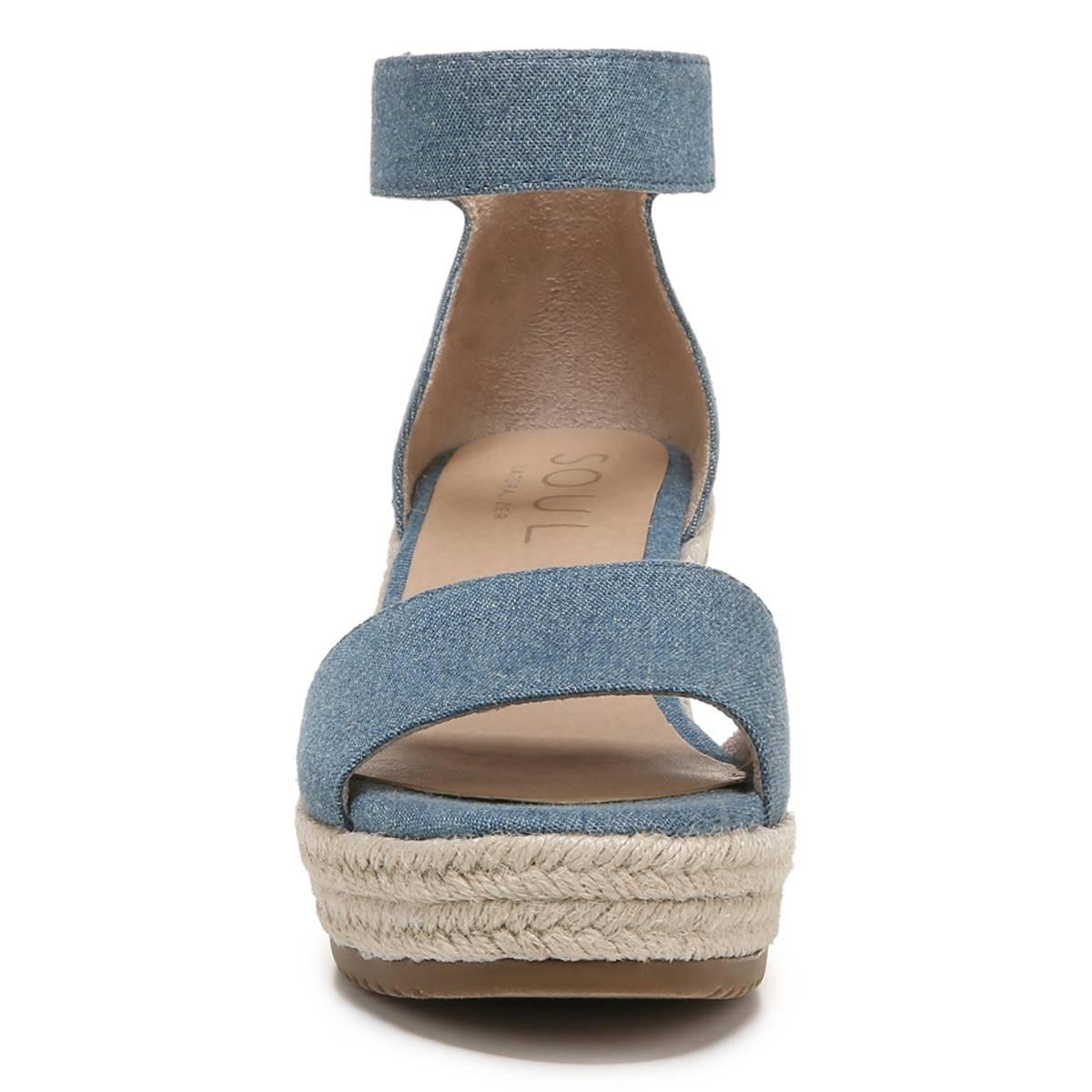 SOUL Naturalizer Oakley Womens Wedge Sandals Blue Product Image