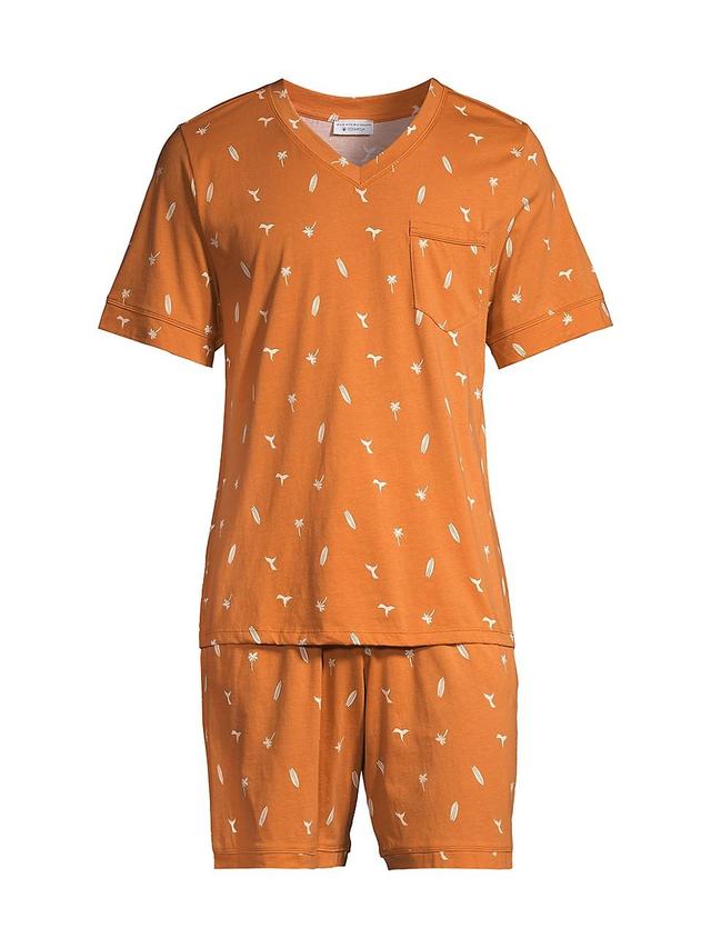 Mens Road Trip V-Neck T-Shirt & Shorts Pajama Set Product Image