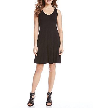 Karen Kane Brigitte Double V-Neck Jersey Dress Product Image