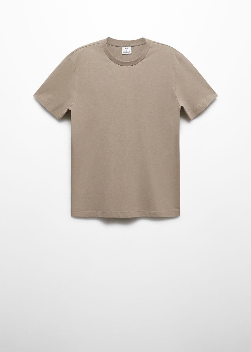 MANGO MAN - Basic cotton stretch T-shirt khakiMen Product Image