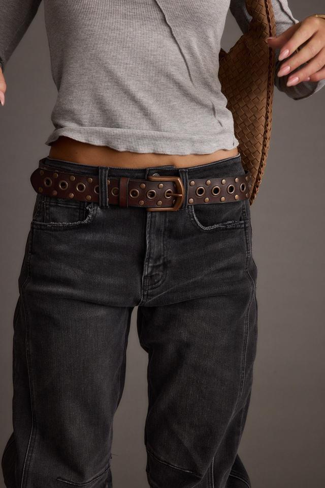 Cedar Brown Embellished Leather Belt Product Image