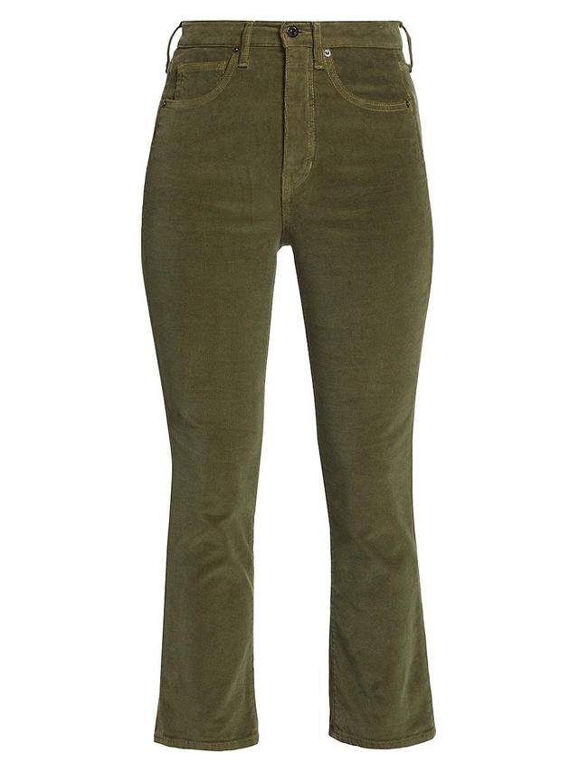 Womens Carly Corduroy Kick-Flare Crop Pants Product Image