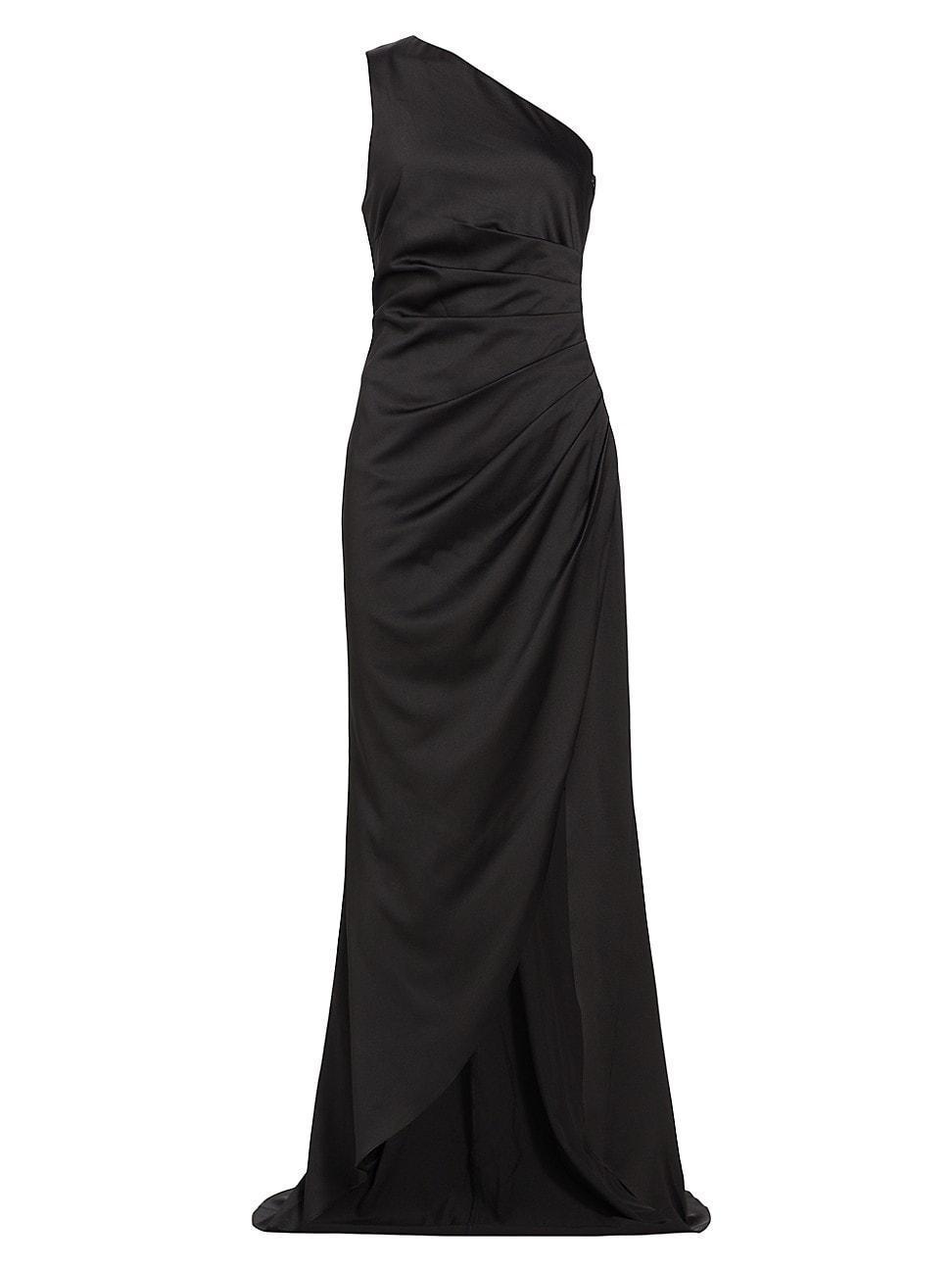 Womens Portia Gathered One-Shoulder Gown Product Image