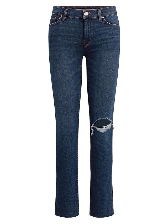 Womens Nico Mid-Rise Straight Jeans Product Image