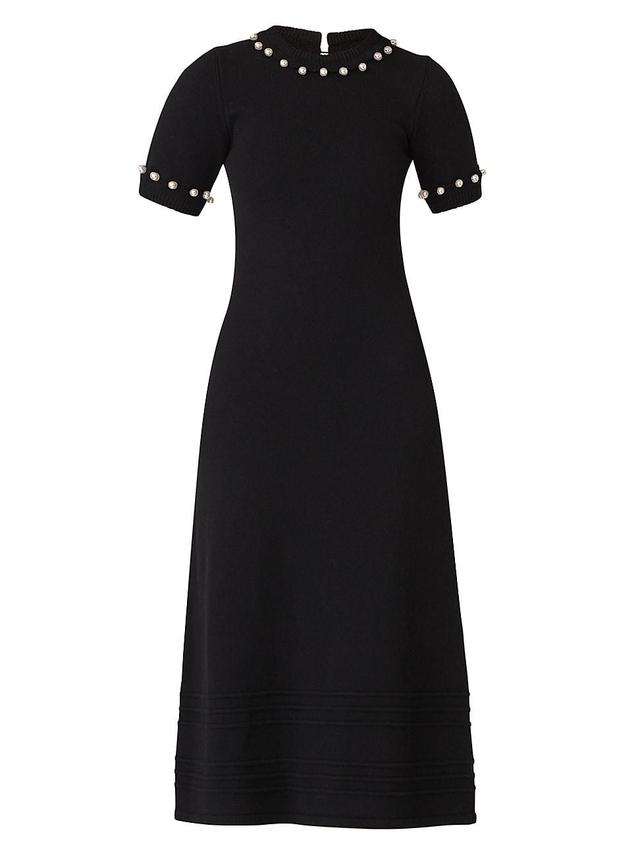 Womens Delano Bead-Embellished Cotton-Blend Midi-Dress Product Image