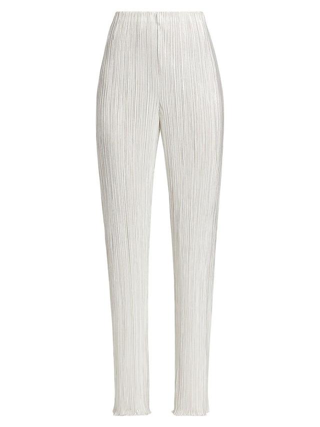 Womens Rowan Pliss Straight-Leg Pants Product Image