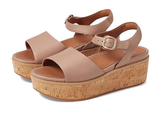 FitFlop Eloise Cork-Wrap Leather Back-Strap Wedge Sandals Women's Shoes Product Image