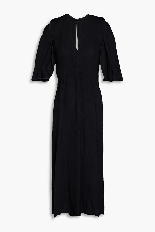 Cold-shoulder Cutout Crepe Midi Dress In Black Product Image