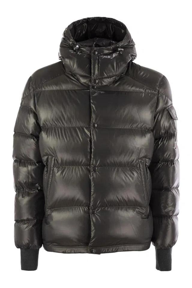 MONCLER Maljasset - Short Down Jacket In Gray Product Image