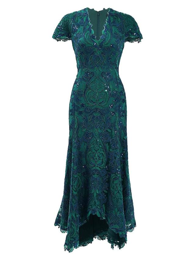 Womens Embroidered Sequined Cocktail Dress Product Image