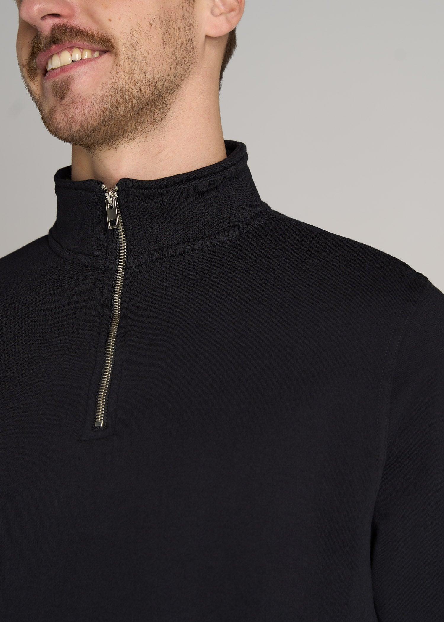 Wearever Fleece Quarter-Zip Tall Men's Sweatshirt in Black Product Image