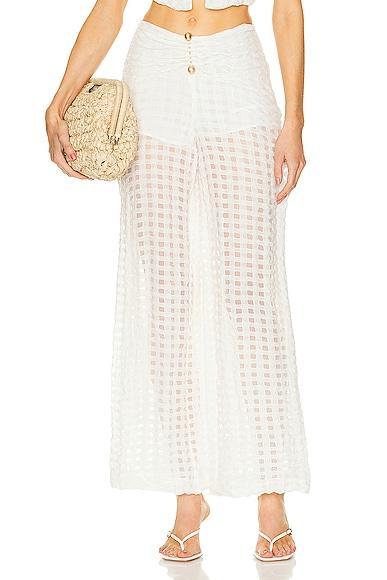 Cult Gaia Celyse Straight Pant in White Product Image