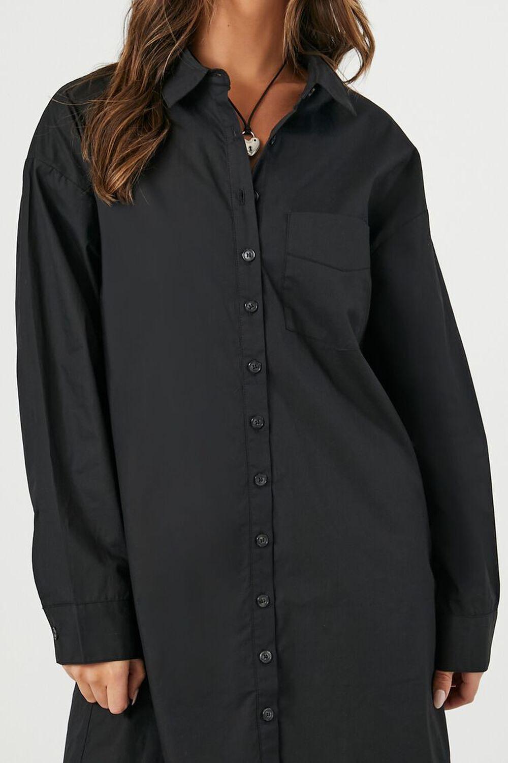 Poplin Shift Shirt Dress | Forever 21 Product Image