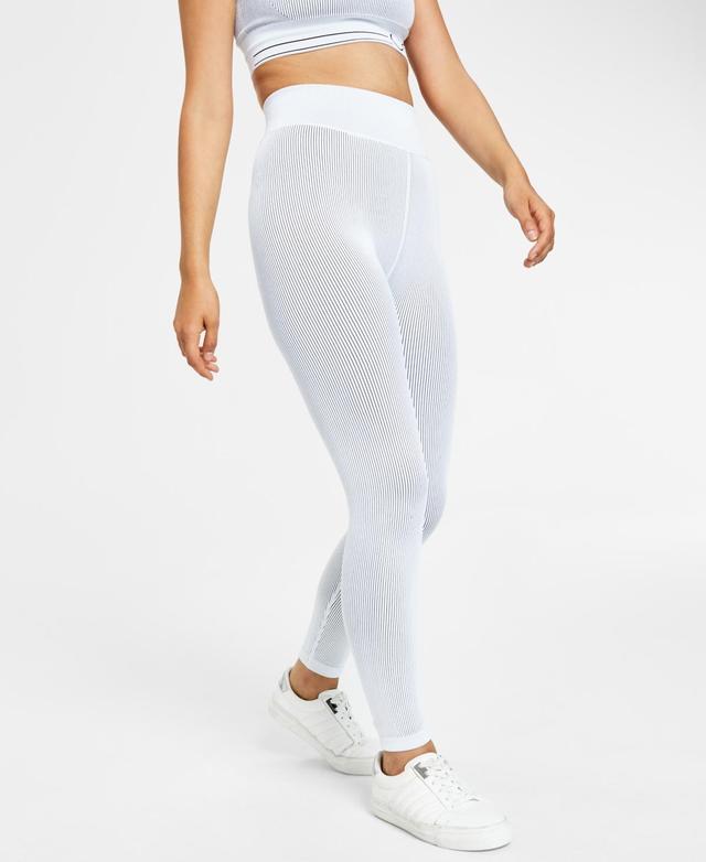 Calvin Klein Performance Womens Ribbed High Rise 7/8 Leggings Product Image