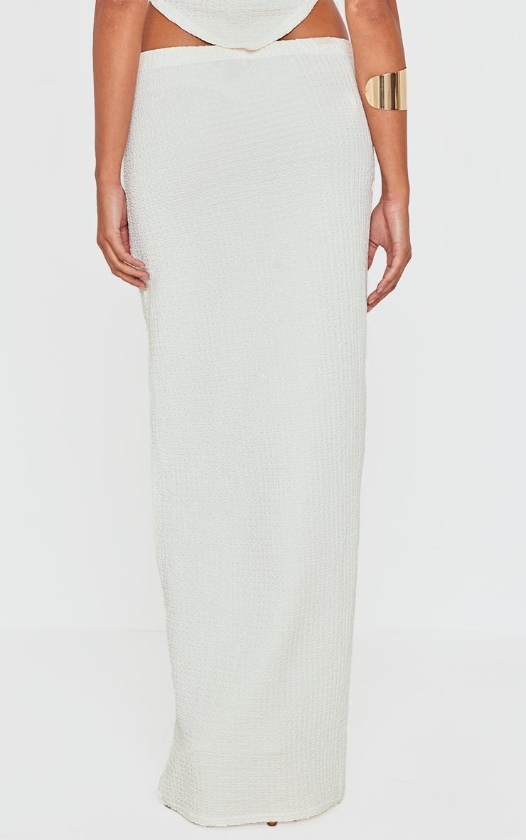 Beige Textured  Maxi Skirt Product Image