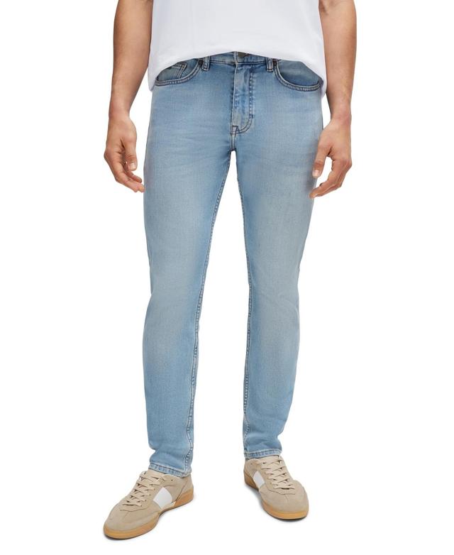 Boss by Hugo Boss Mens Comfort-Stretch Slim-Fit Jeans - Light Product Image