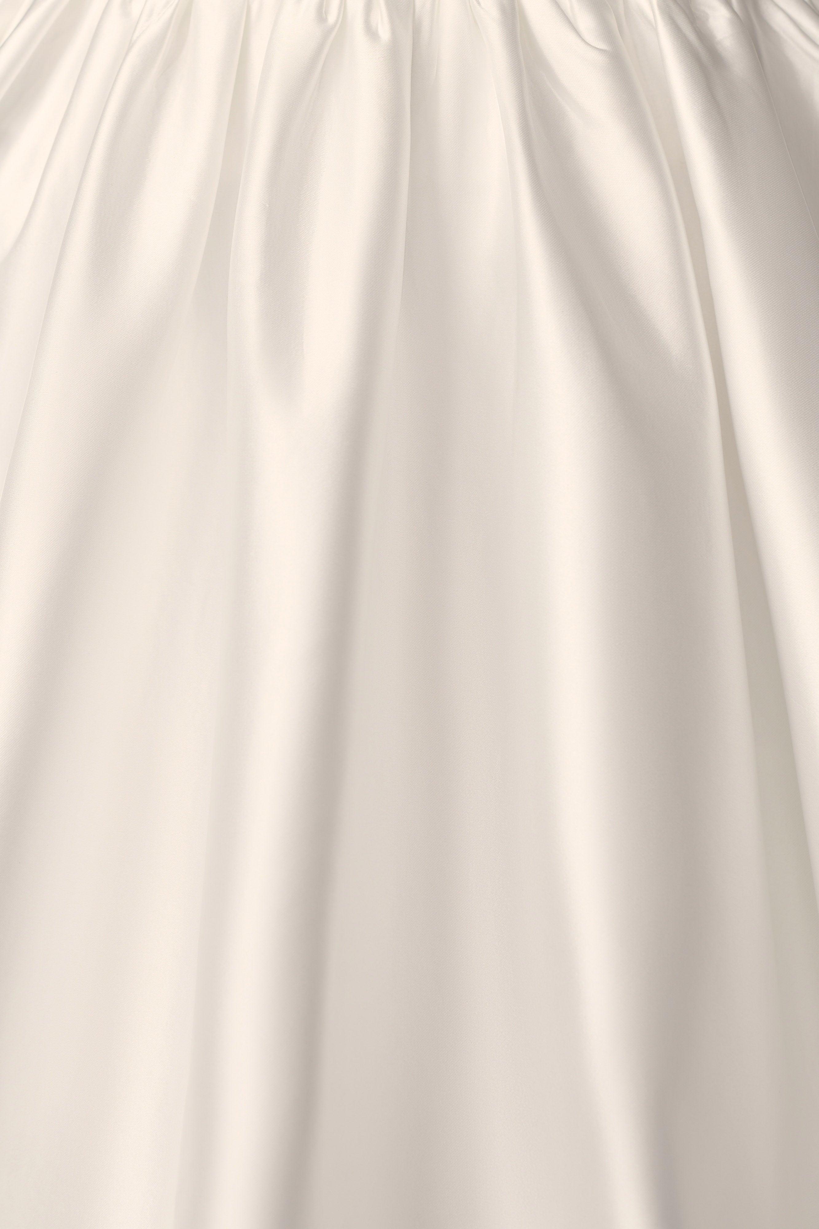 Kelsey Satin Maxi Skirt - White Product Image