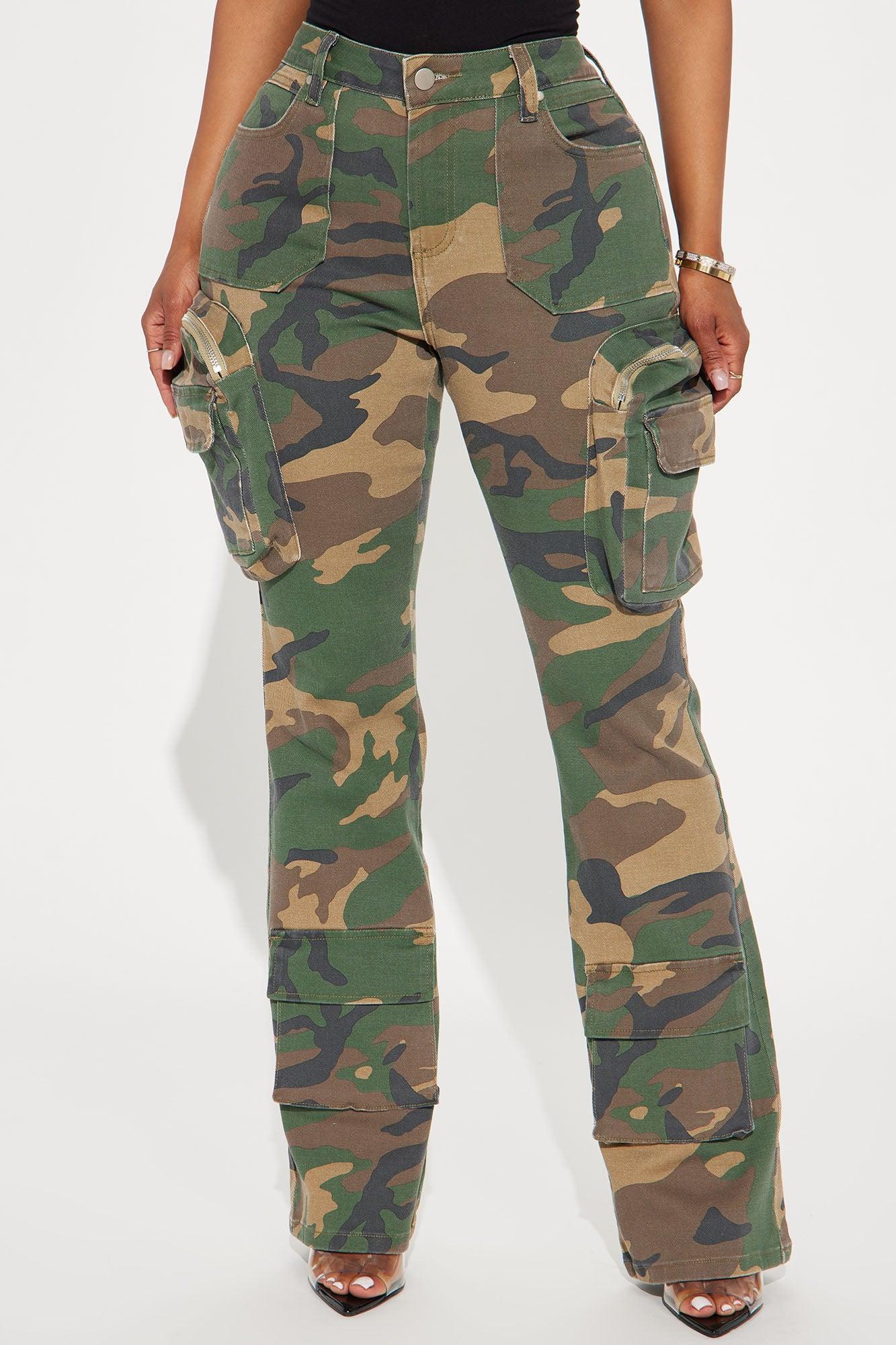 Staying True Bootcut Camo Pant - Olive/combo Product Image