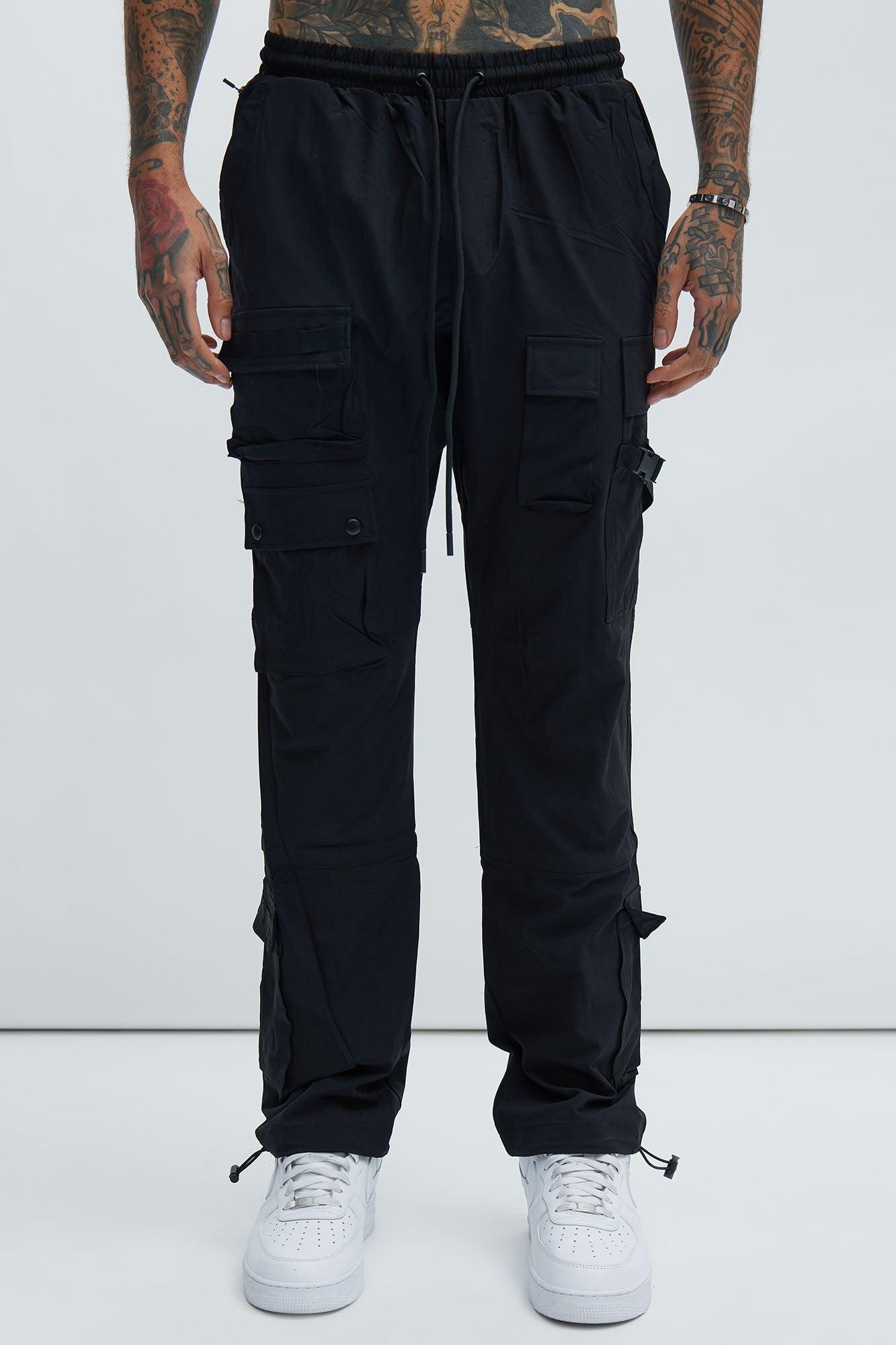 Versatile Slim Cargo Pants - Black Product Image