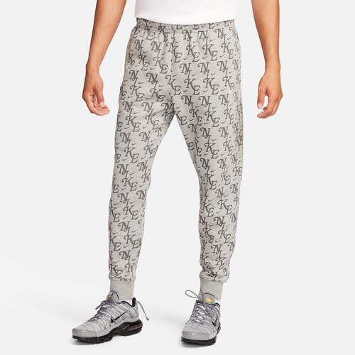 Nike Mens Nike NSW BB LA Monogram Club Joggers - Mens Dk Grey Heather/Dark Grey Product Image