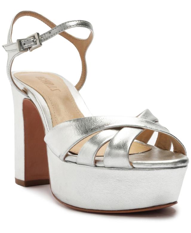 Womens Keefa Metallic Leather Platform Sandals Product Image