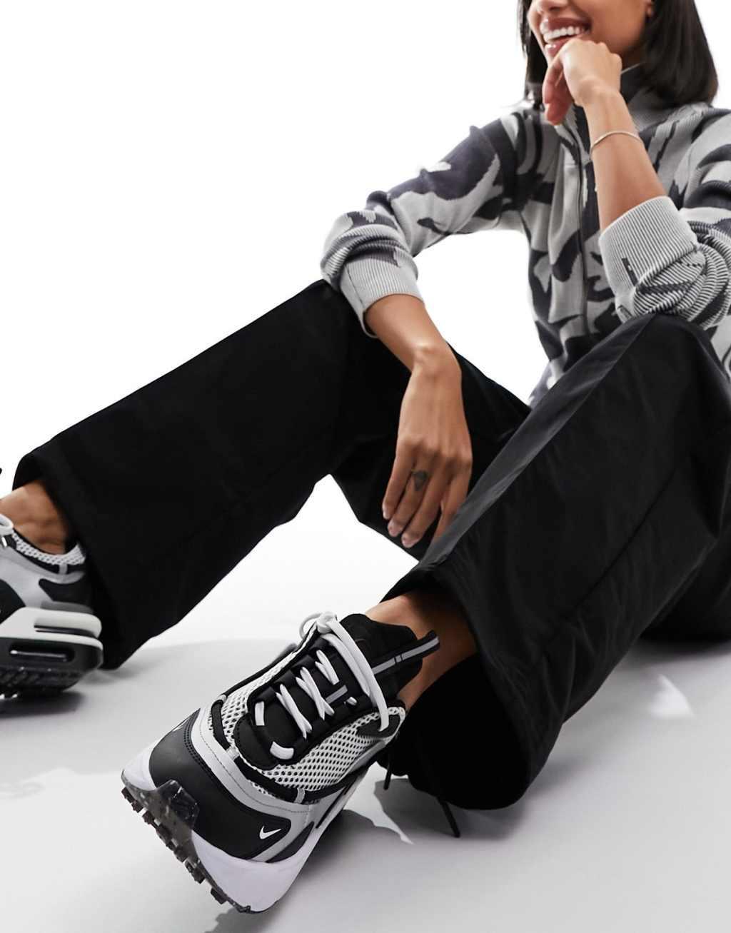 Nike Womens Nike Trend Woven Mid Rise Pants - Womens Black/White Product Image