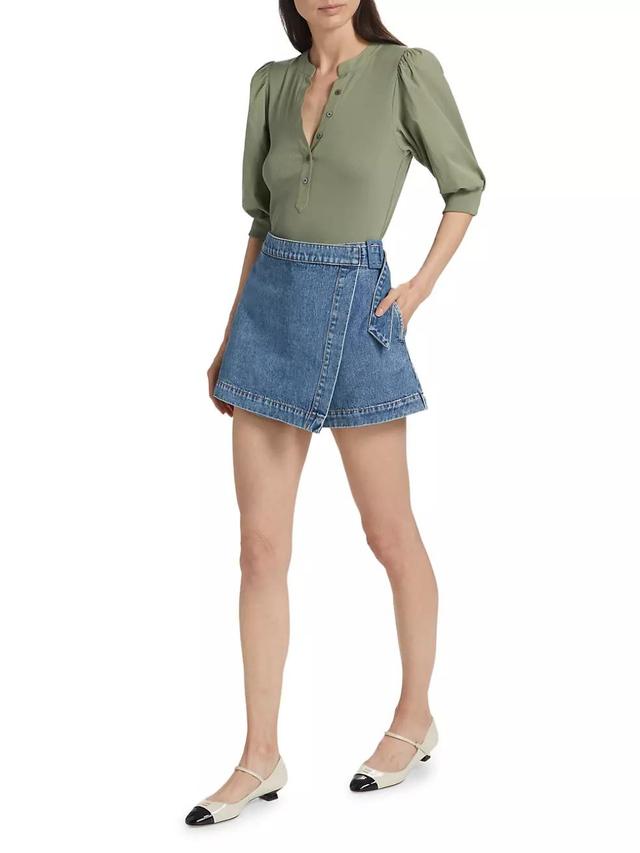 Diaz Wrap Denim Skort Product Image