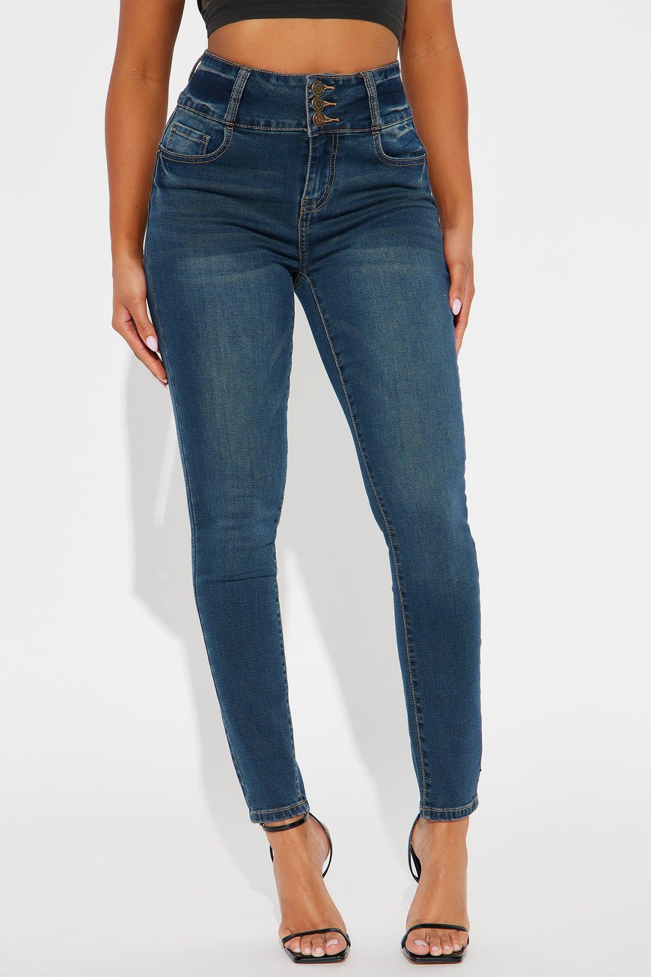 Got Something To Say Stretch Sculpting Skinny Jeans - Dark Wash Product Image