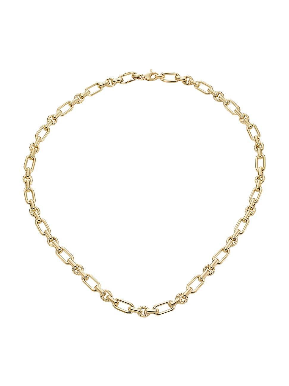 Womens 14K Yellow Gold Paper Clip Chain Necklace Product Image