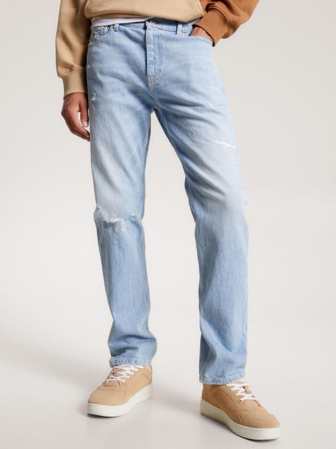 Tommy Hilfiger Men's Relaxed Straight Fit Light Wash Jean Product Image