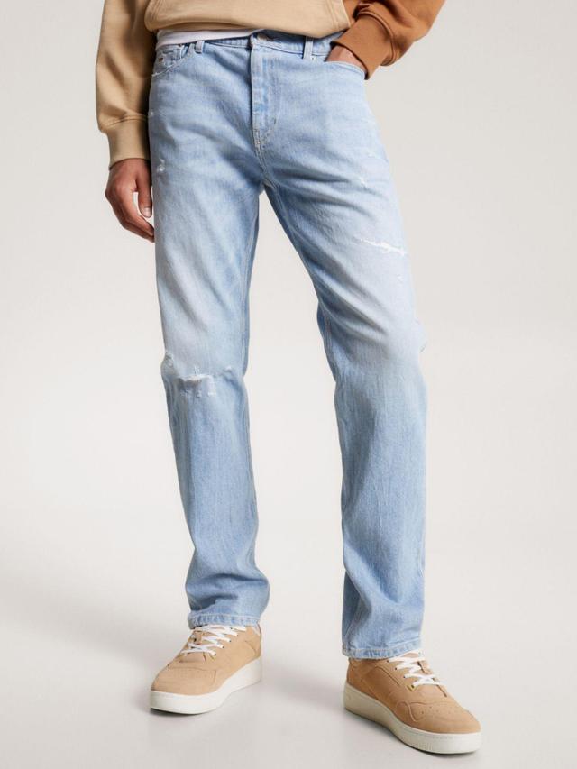 Tommy Hilfiger Men's Relaxed Straight Fit Light Wash Jean Product Image