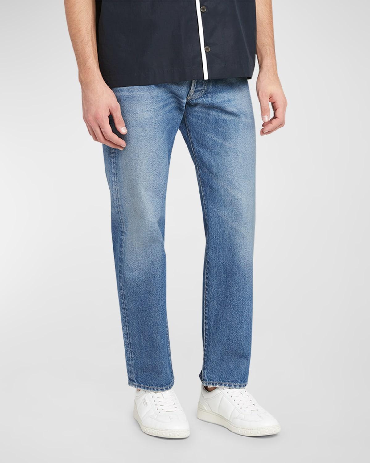 Mens V Logo Straight-Leg Jeans Product Image