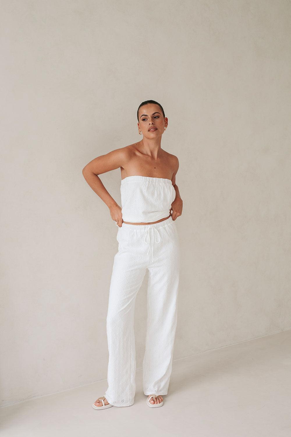 Ellira Pants - White Product Image