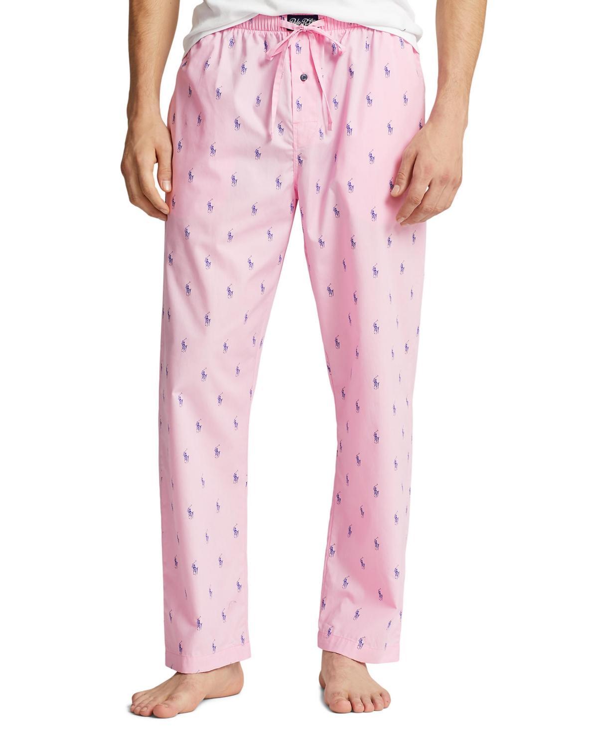 Polo Ralph Lauren Mens Cotton Printed Pajama Pants - CARMEL PNK Product Image