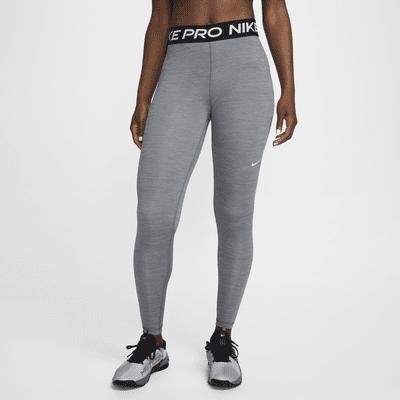 Nike Pro Women's Mid-Rise Mesh-Paneled Leggings Product Image